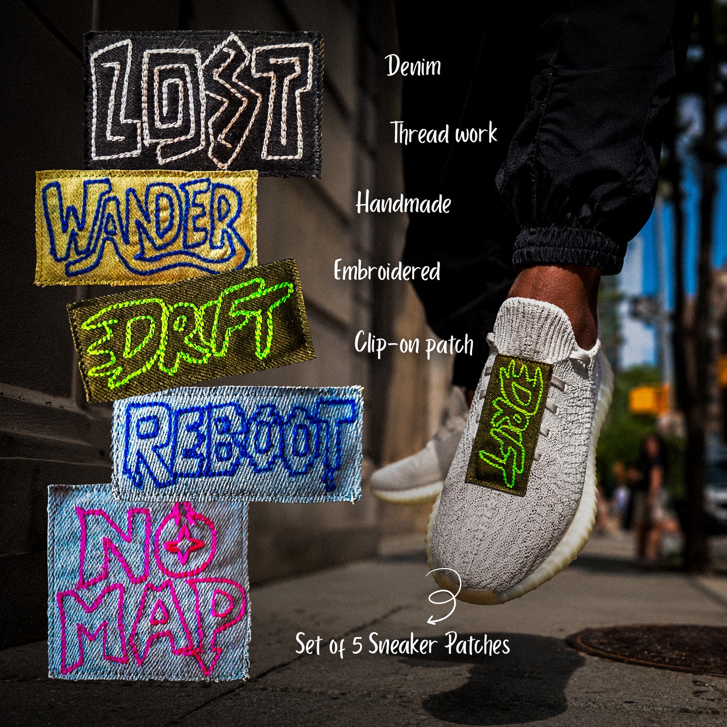 The Detour Set (set of 5 sneaker patches)