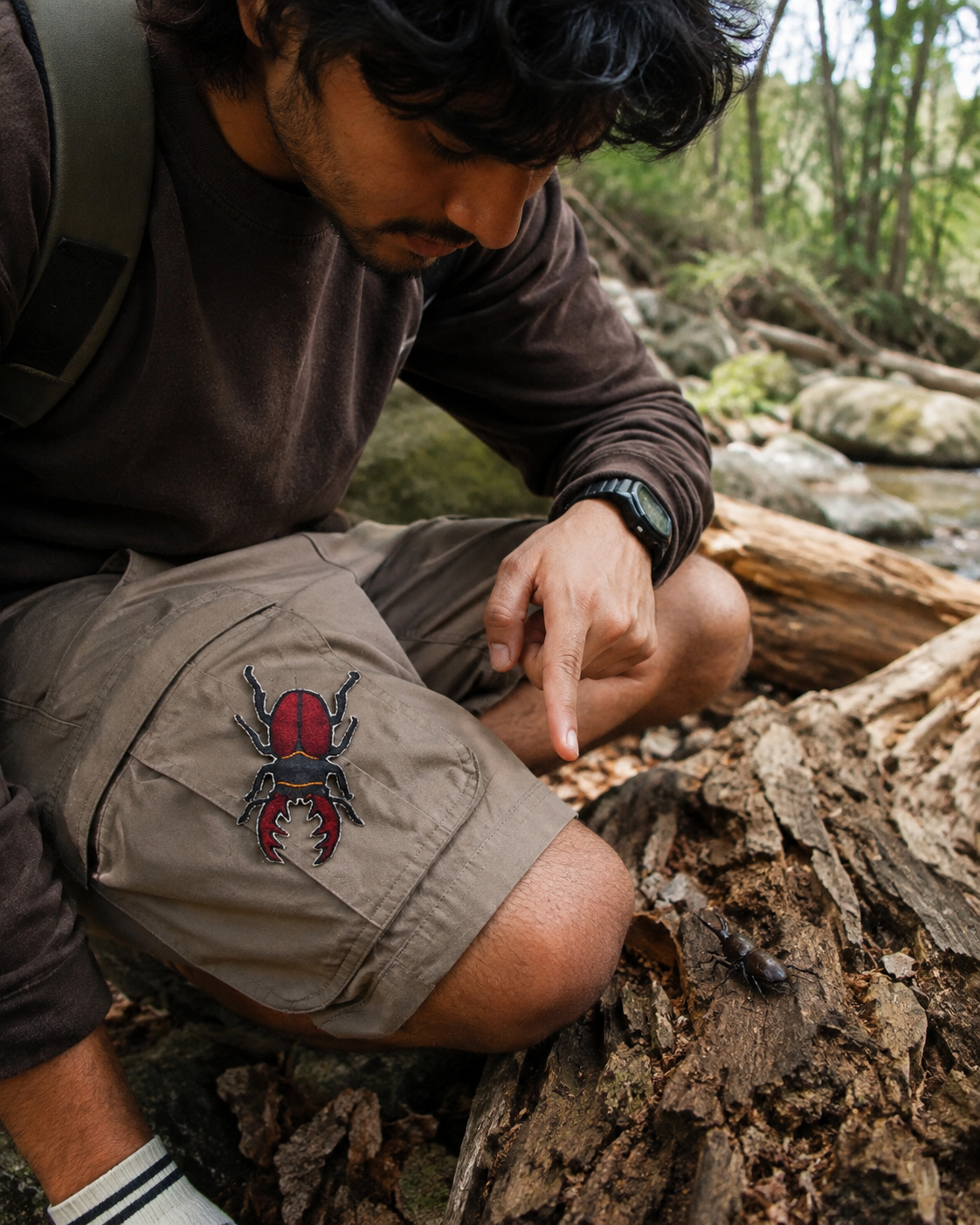 GUNDA — Stag Beetle Patch Pin